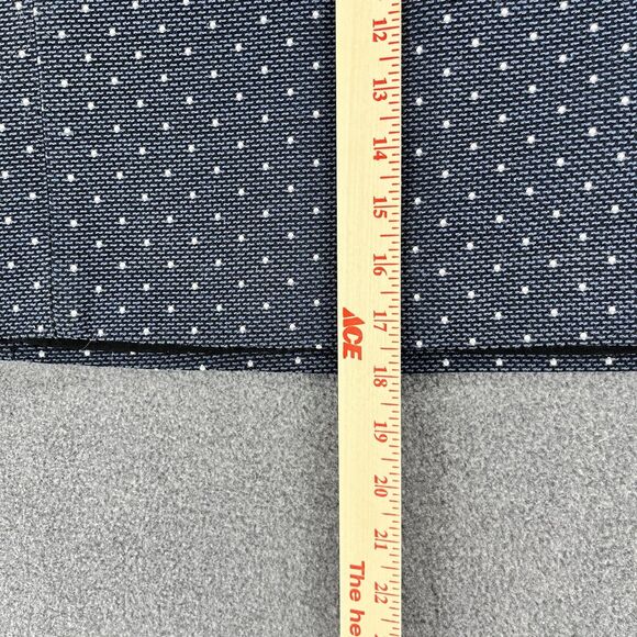 LOFT Skirt Womens 0 Navy Blue White Polka Dot Mini Pencil Straight back zip - Picture 8 of 9